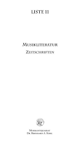 schweizerische musikliteratur